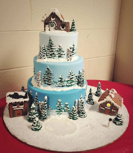 انواع مدل کیک زمستانی زیبا,مدل کیک زمستانی زیبا,مدل های کیک زمستانی