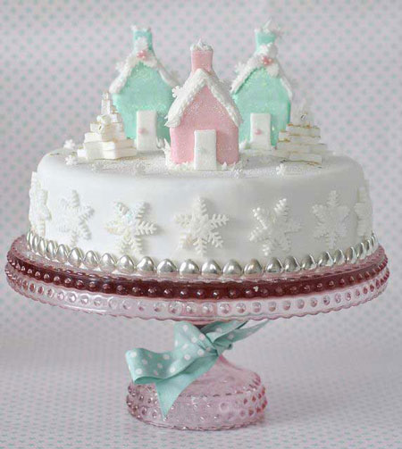 انواع مدل کیک زمستانی زیبا,مدل کیک زمستانی زیبا,کیک تولد زمستانی دخترانه و پسرانه
